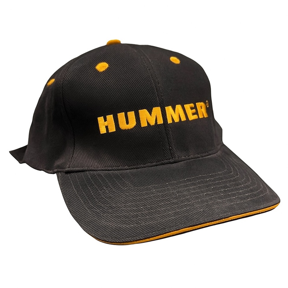 Vintage HUMMER Black and Yellow Adjustable Baseball Cap